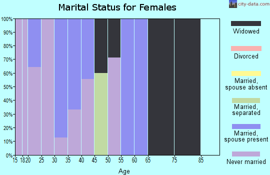 Zip code 99778 marital status for females