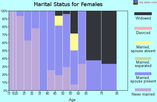 Zip code 99782 marital status for females