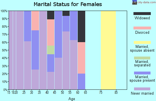 Zip code 99785 marital status for females