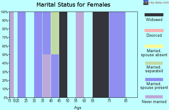 Zip code 99788 marital status for females