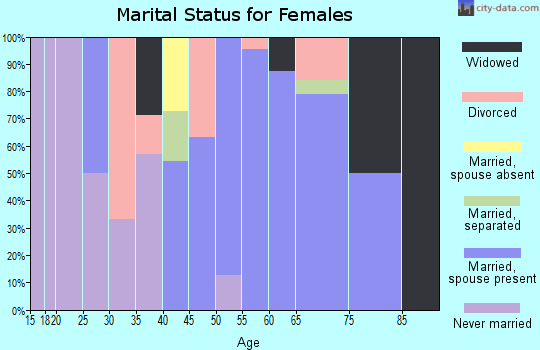 Zip code 99820 marital status for females