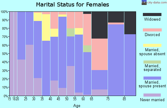 Zip code 99827 marital status for females