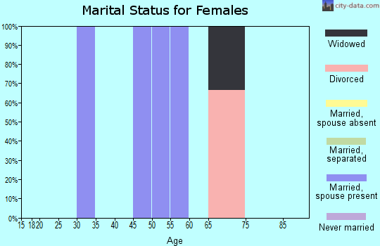 Zip code 99918 marital status for females