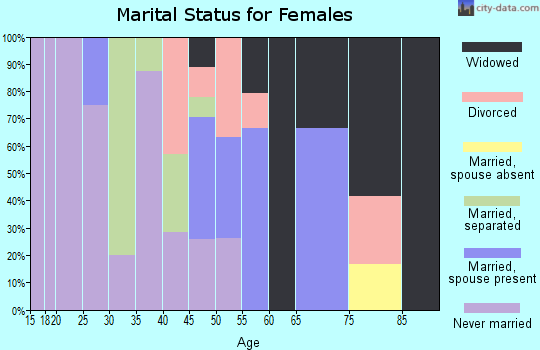 Zip code 99922 marital status for females