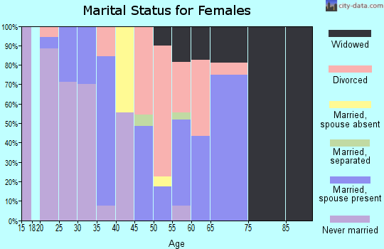 Zip code 99925 marital status for females