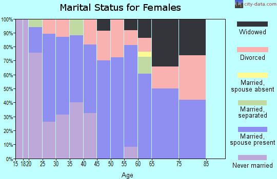 Zip code 99926 marital status for females