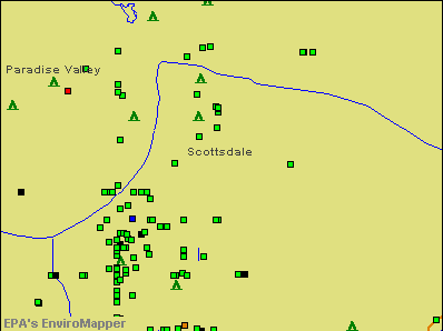 Scottsdale, Arizona environmental map by EPA