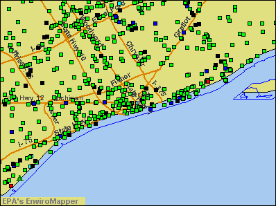 Detroit, Michigan environmental map by EPA