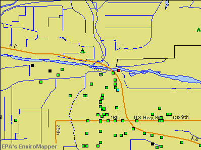 Yuma, Arizona environmental map by EPA