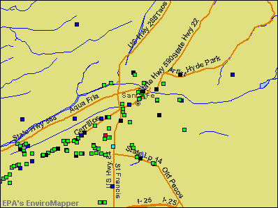 Santa Fe, New Mexico environmental map by EPA