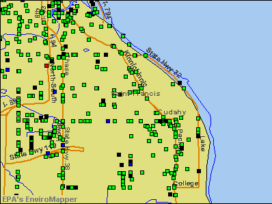 St. Francis, Wisconsin environmental map by EPA