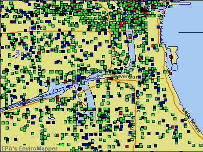 Chicago, Illinois environmental map by EPA