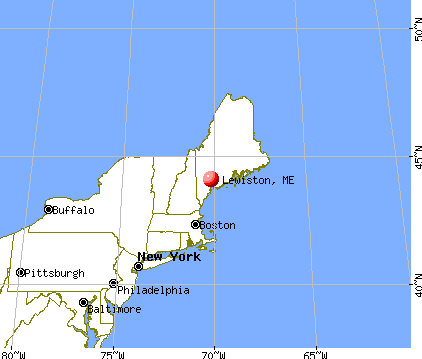 Lewiston, Maine map