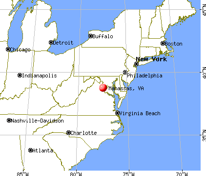 Manassas, Virginia map