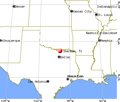 Sherman, Texas map