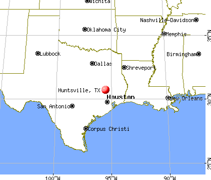 Huntsville, Texas map