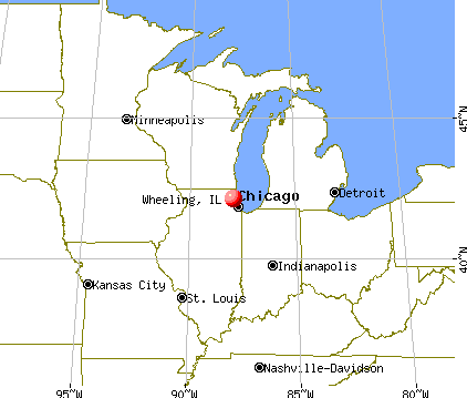 Wheeling, Illinois map