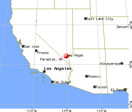 Paradise, Nevada map
