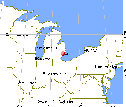 Eastpointe, Michigan map