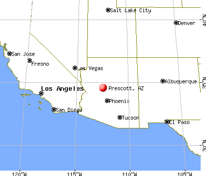 Prescott, Arizona map