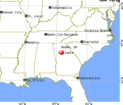 Redan, Georgia map