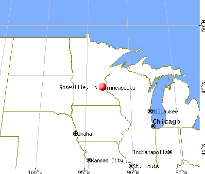 Roseville, Minnesota map