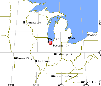 Portage, Indiana map