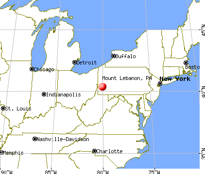 Mount Lebanon, Pennsylvania map