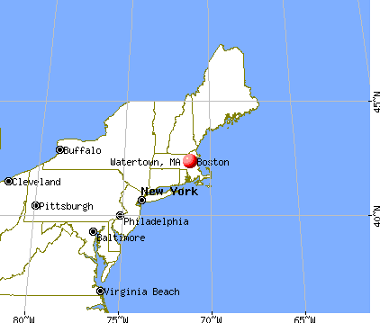 Watertown, Massachusetts map