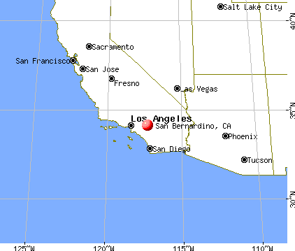 San Bernardino, California map