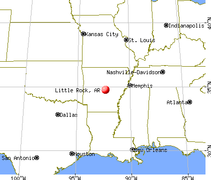 Little Rock, Arkansas map