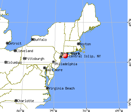 Central Islip, New York map