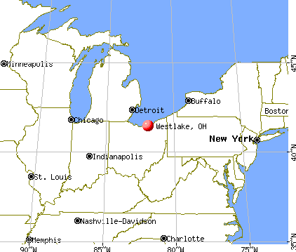 Westlake, Ohio map