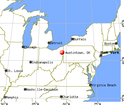 Austintown, Ohio map