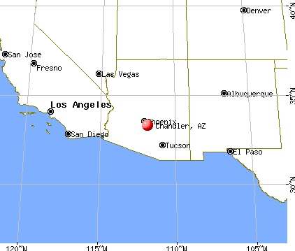 Chandler, Arizona map