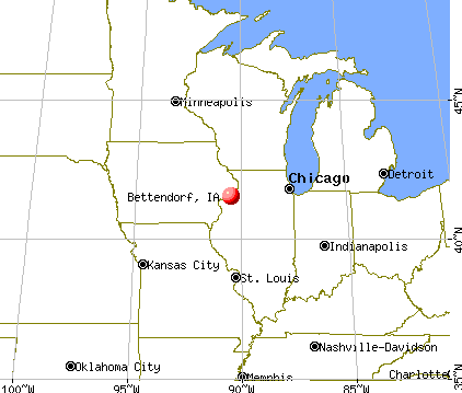 Bettendorf, Iowa map