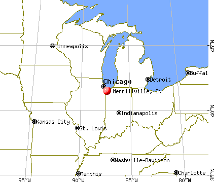 Merrillville, Indiana map