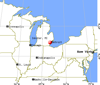 Inkster, Michigan map