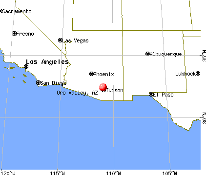 Oro Valley, Arizona map