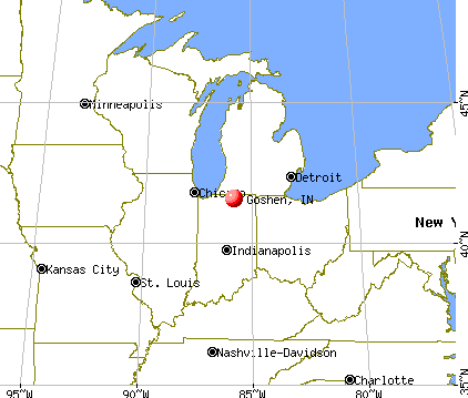 Goshen, Indiana map