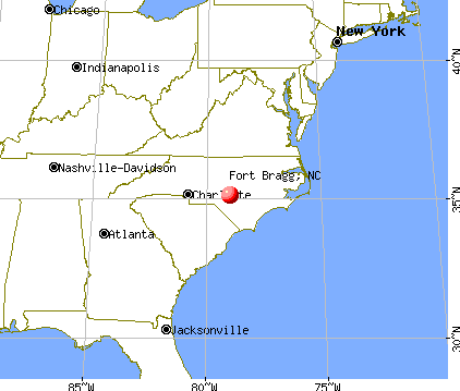 Fort Bragg, North Carolina map