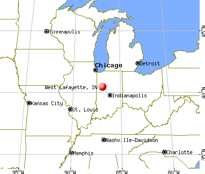West Lafayette, Indiana map
