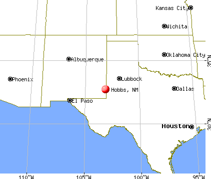 Hobbs, New Mexico map