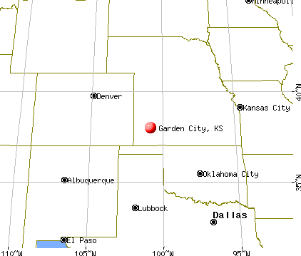 Garden City, Kansas map