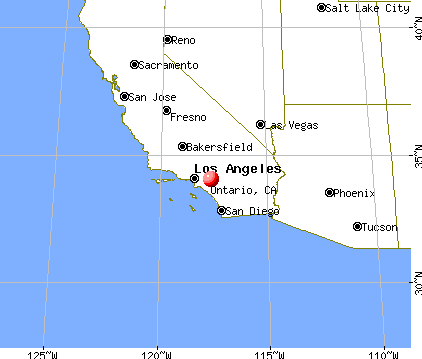 Ontario, California map
