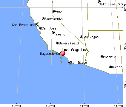 Maywood, California map