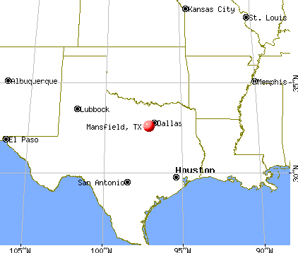 Mansfield, Texas map