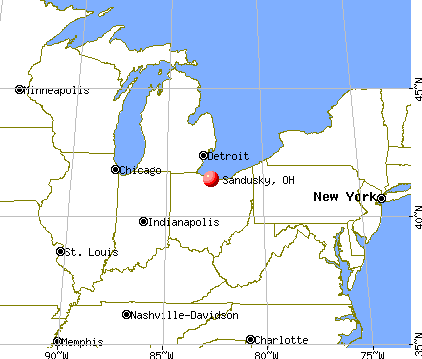 Sandusky, Ohio map