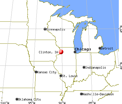 Clinton, Iowa map