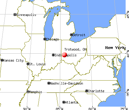 Trotwood, Ohio map